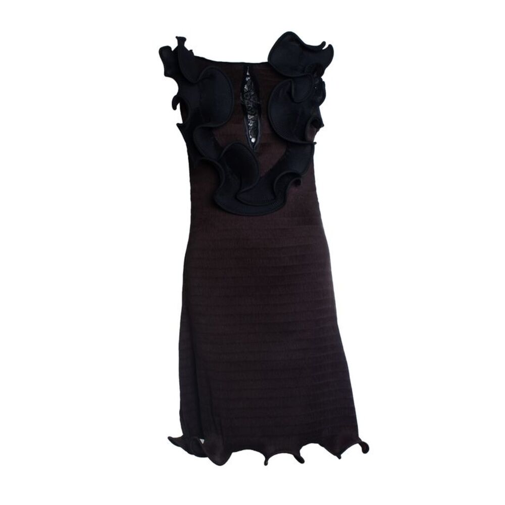 Arrey Kono, Ruffled and pleated midi dress